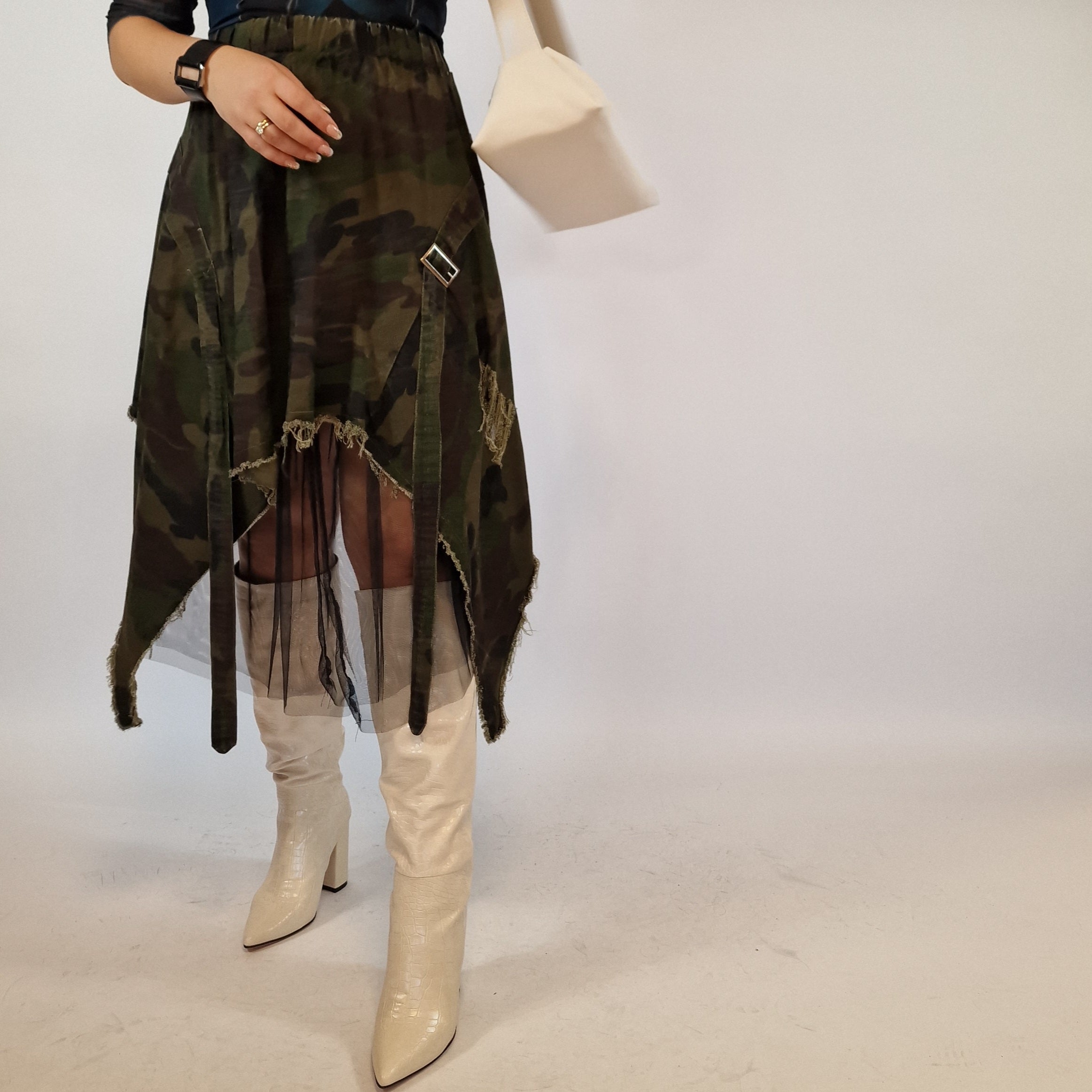 Simple Moderne Trendy Camo Skirt